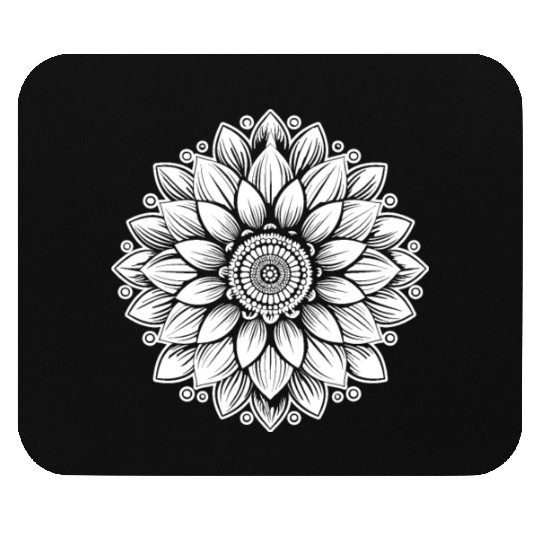Sunflower Gardening Mandala Inspirational Zen Mouse Pads