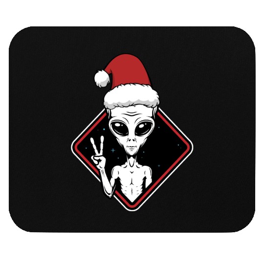 Alien Christmas Peace Mouse Pads