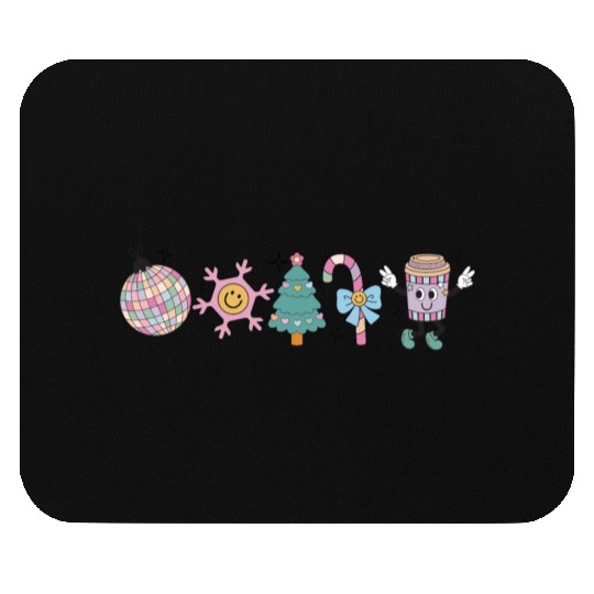 Retro Christmas Cheer Mouse Pads