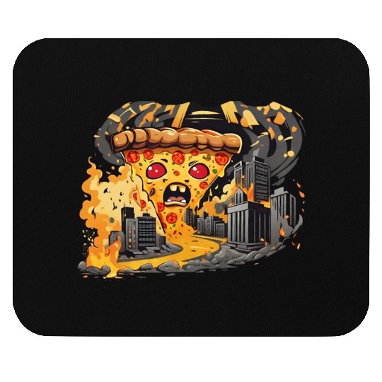 Angry Pizza Mouse Pads