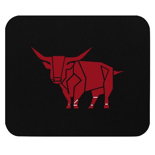 Courageous Bull Heart Mouse Pads