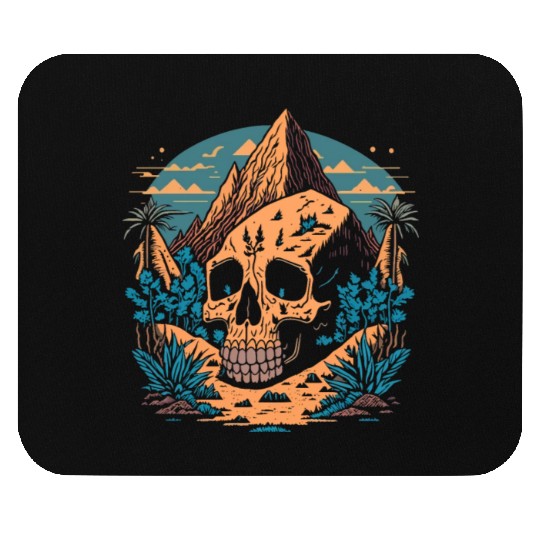 Hiking Hike Cool Skull Nature Mouse Pads