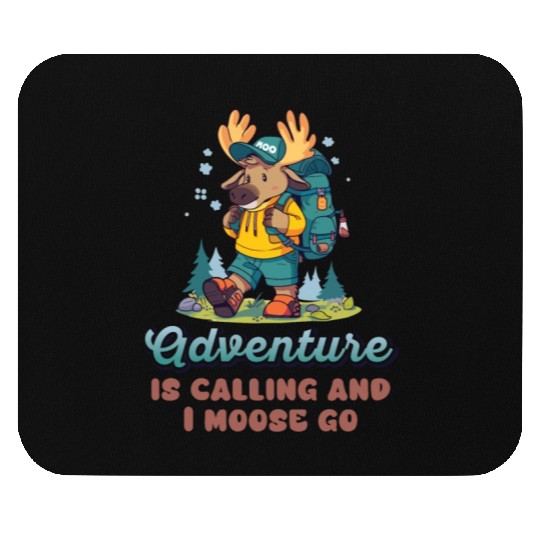 Adventure Is Calling Youth Cute Moose Mouse Pads