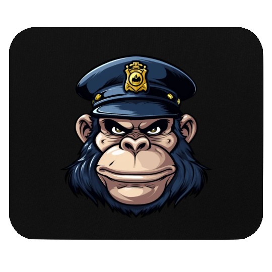 Monkey policeman Mouse Pads