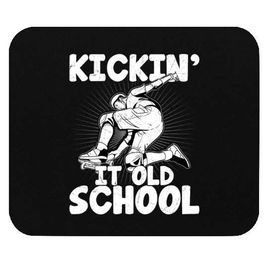 Kickin' it Old School Skateboard Skater Skateboard Mouse Pads