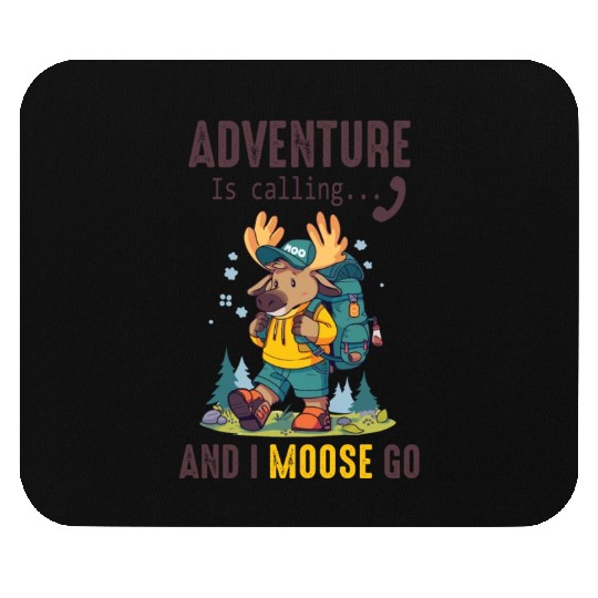 Adventure Is Calling Youth Cute Moose Mouse Pads