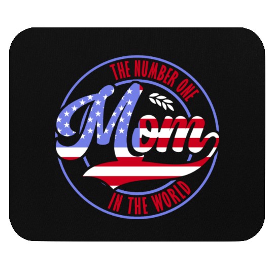 The Number One Mom American Flag Mother's Day Mouse Pads