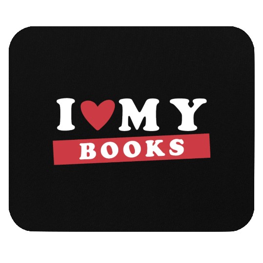 book nerd i love my books Mouse Pads