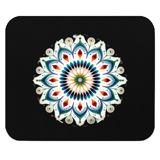 Peacock Mandala Pattern Art Mouse Pads