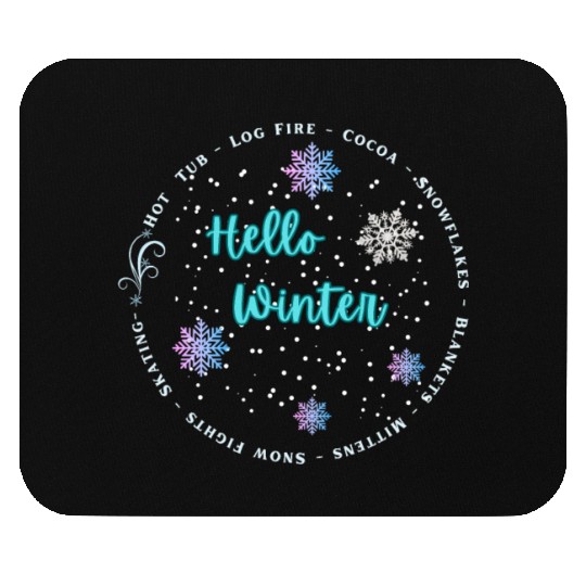 Hello Winter Mouse Pads