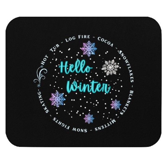 Hello Winter Mouse Pads