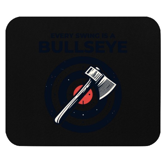 Axe Throwing Axe Thrower Lumberjack Funny Bullseye Mouse Pads