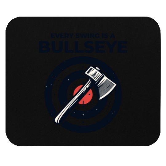 Axe Throwing Axe Thrower Lumberjack Funny Bullseye Mouse Pads