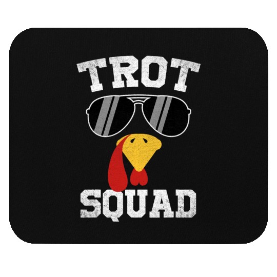 Running Turkey Sunglasses Trot Squad Thanksgiving Mouse Pads