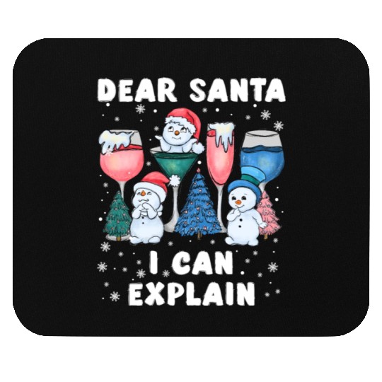 Schneemann Dear Santa I can Explain Funny Mouse Pads
