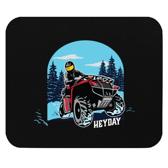 ATV/Quad "Winter Riding" style logo. By "Hey Day" Mouse Pads