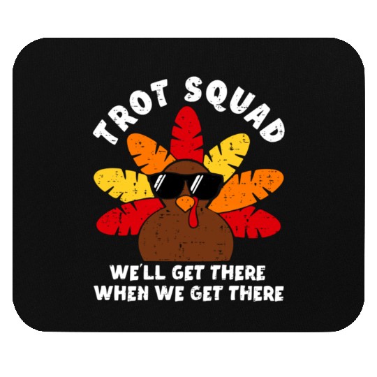 Turkey Trot Squad Race Funny Thanksgiving Running Mouse Pads