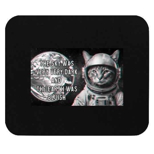 a Cat Astronaut Gazing at Earth, Mouse Pads