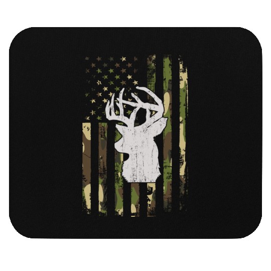 Buck Deer Hunting Camouflage Flag Hunter Mouse Pads