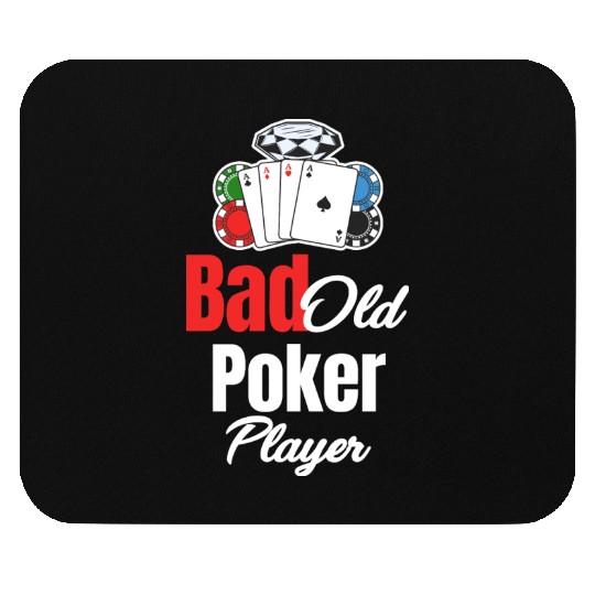 Bad Old Poker Player Holdem Dealer Blackjack Mouse Pads