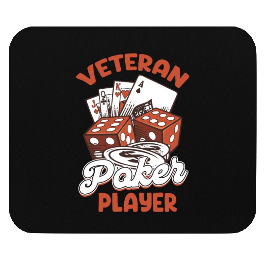 Veteran Poker Player Holdem Dealer Blackjack Mouse Pads