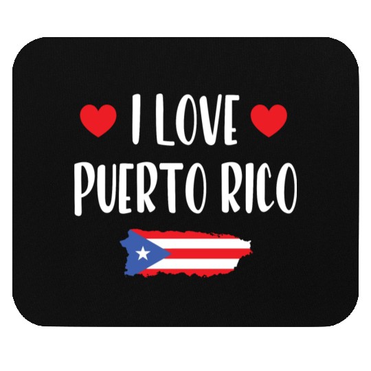I Love Puerto Rico pride heart Mouse Pads