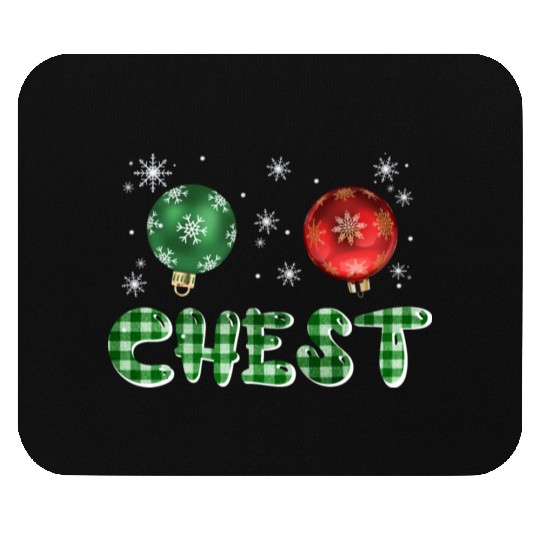 Chest Nuts Christmas Couple Funny Matching Mouse Pads