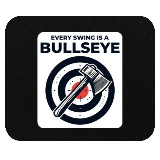 Axe Throwing Axe Thrower Lumberjack Funny Bullseye Mouse Pads