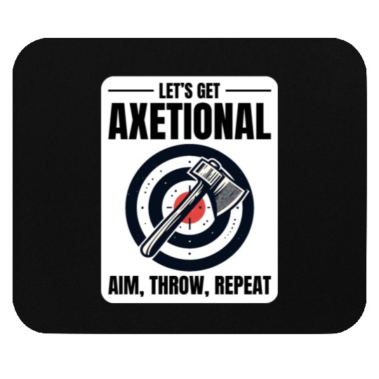Axetional Axe Throwing Bullseye Aim Throw Repeat Mouse Pads