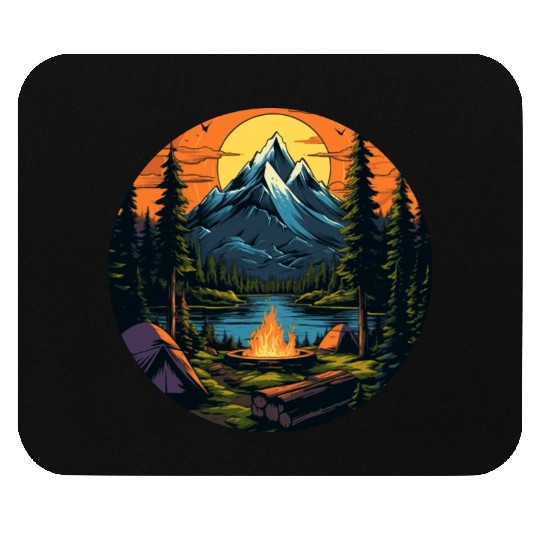 Forest nature trekking adventure Mouse Pads