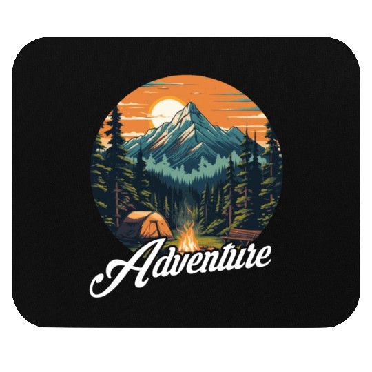 Forest nature trekking adventure Mouse Pads