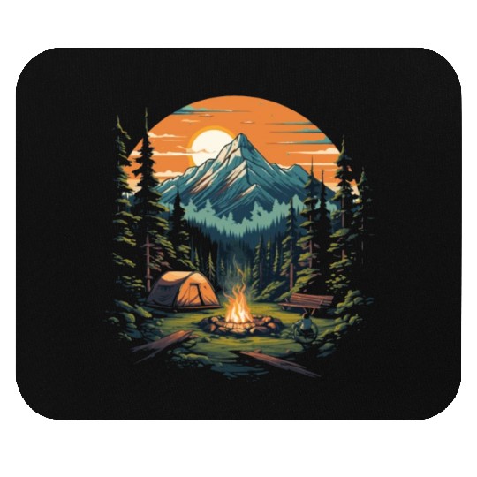 Forest nature trekking adventure Mouse Pads