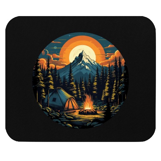 Forest nature trekking adventure Mouse Pads