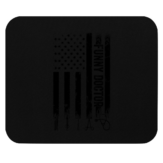 Funny Doctor US Flag Mouse Pads