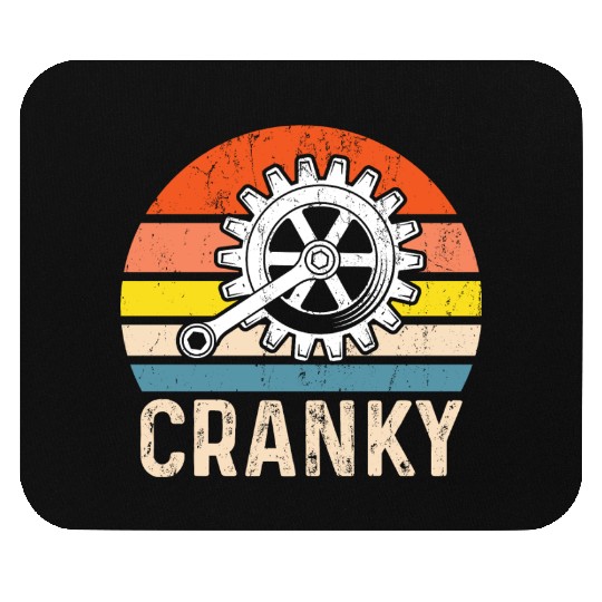 Cranky Vintage Sun funny Bicycle Lovers Mouse Pads