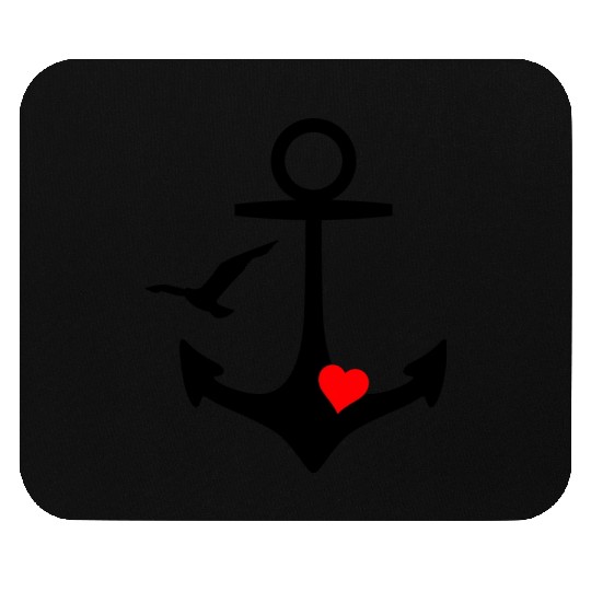 Anchor Heart Seagull Mouse Pads