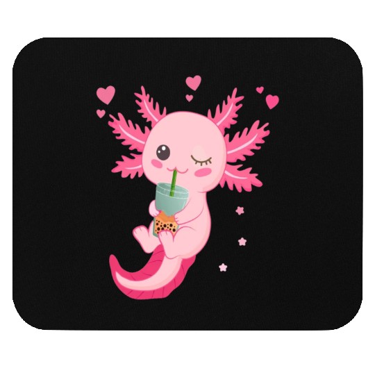 Boba Tea Bubble Tea Milk Tea Axolotl Mouse Pads