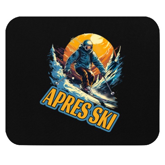 Skiing Off Piste Winter Fun for a Skiers Mouse Pads