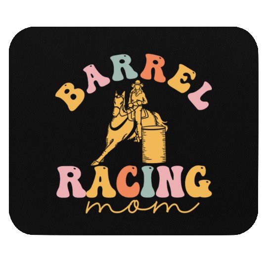 Groovy Barrel Racer Rodeo Horse Mouse Pads