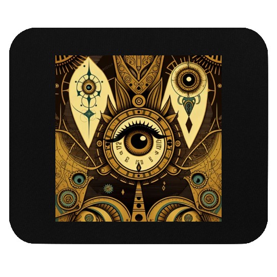 Abstract New Age 1920s Steampunk Design Mouse Pads