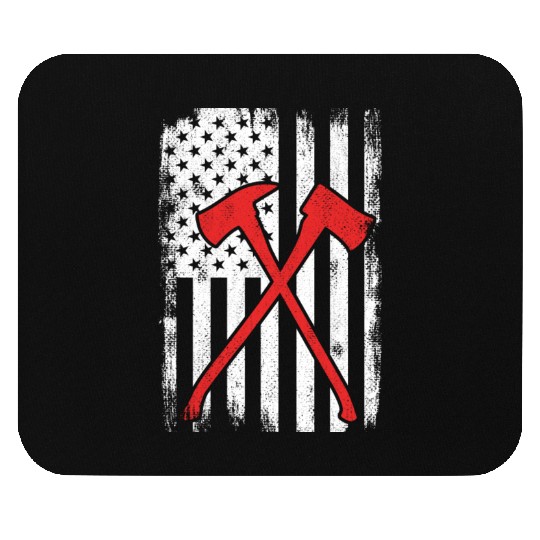 US Patriotic Firefighter Mouse Pads