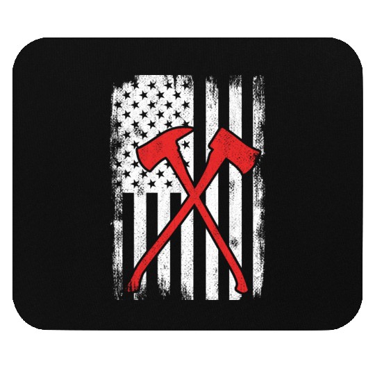 US Patriotic Firefighter Mouse Pads