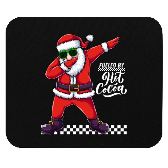 Fueled by Hot Cocoa, dabbing Santa Mouse Pads