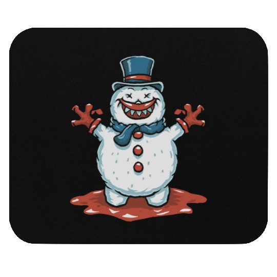 frosty snowman creepy Mouse Pads
