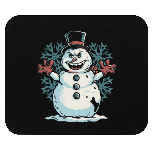 frosty snowman creepy Mouse Pads