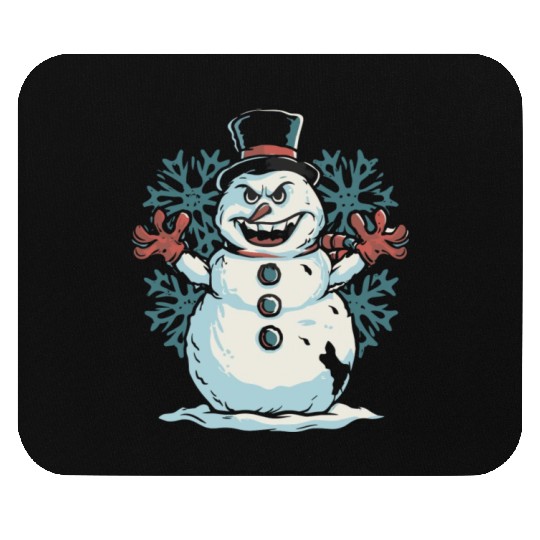 frosty snowman creepy Mouse Pads