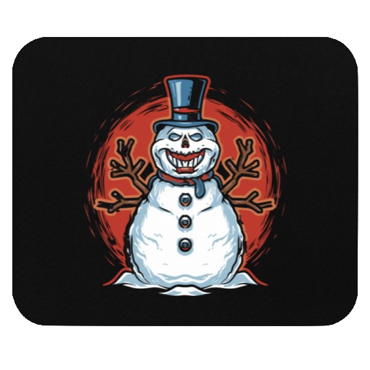 frosty snowman creepy Mouse Pads