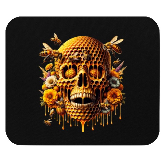 Sweet Life Skull Mouse Pads Honeycomb Haven Bumblebee