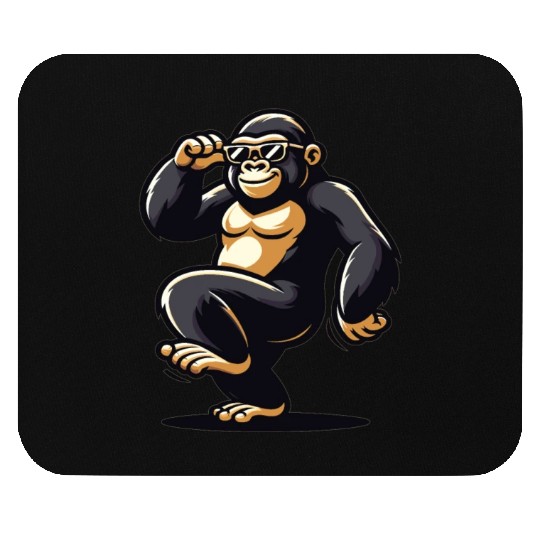 Gorilla With Sunglasses Mouse Pads