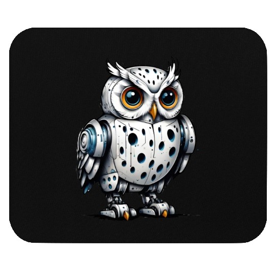 Cool Snowy Owl Mouse Pads